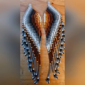 Hand beaded earrings